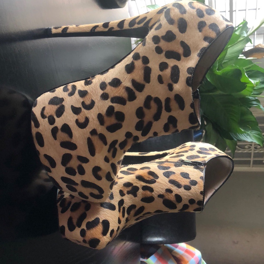 Leopard Print Booties - image 1